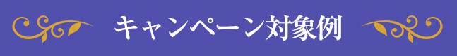 キャンペーン対象例